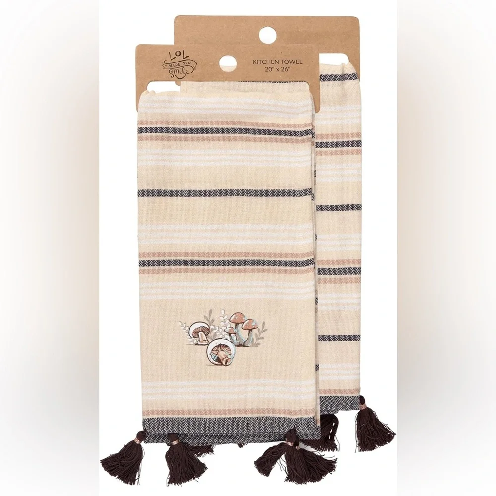 Primitives by Kathy Mushrooms Kitchen Towel, NWT